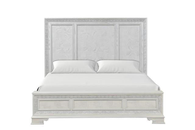 Stella Mia E.King & Queen Bed White & White - Jay's Mattress Plus (NY)