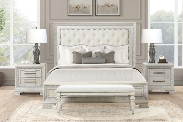 Stella Mia E.King & Queen Bed White & White - Jay's Mattress Plus (NY)