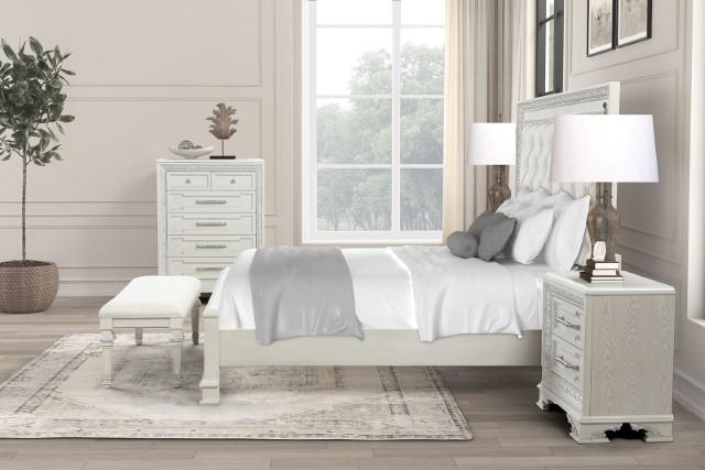 Stella Mia E.King & Queen Bed White & White - Jay's Mattress Plus (NY)