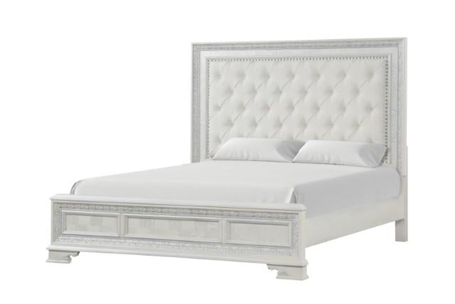 Stella Mia E.King & Queen Bed White & White - Jay's Mattress Plus (NY)