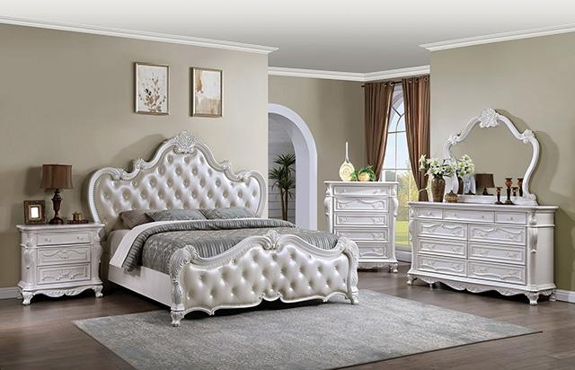 Ventresca 4 & 5 Piece Queen Bedroom Set White & Chrome - Jay's Mattress Plus (NY)