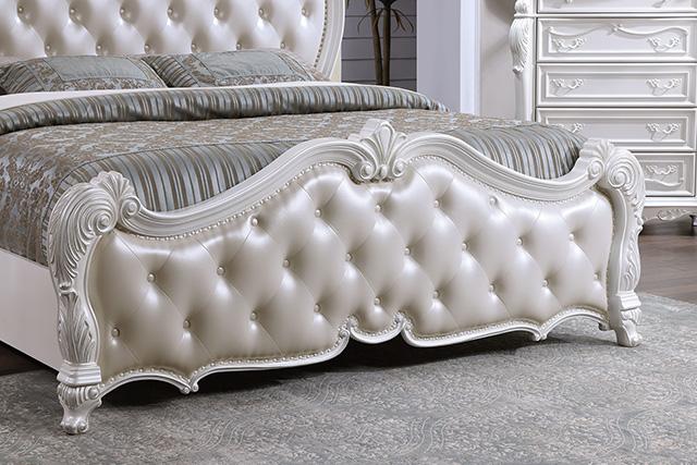 Ventresca 4 & 5 Piece Queen Bedroom Set White & Chrome - Jay's Mattress Plus (NY)