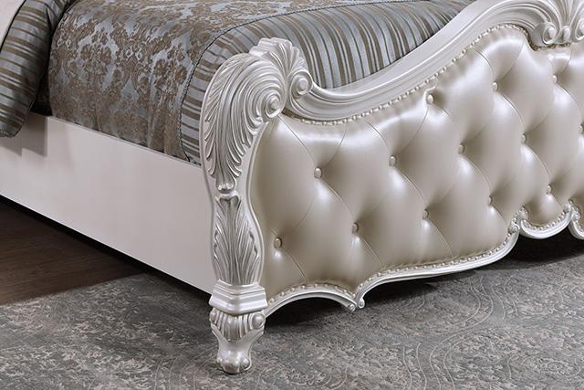 Ventresca 4 & 5 Piece Queen Bedroom Set White & Chrome - Jay's Mattress Plus (NY)