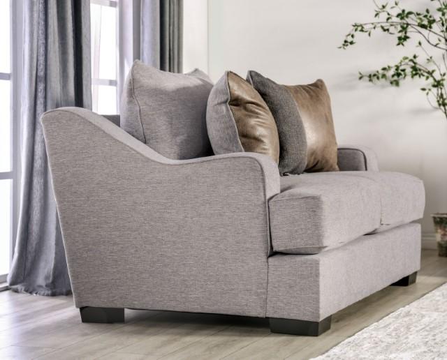 SKYLINE Loveseat, Light Gray/Brown - Jay's Mattress Plus (NY)