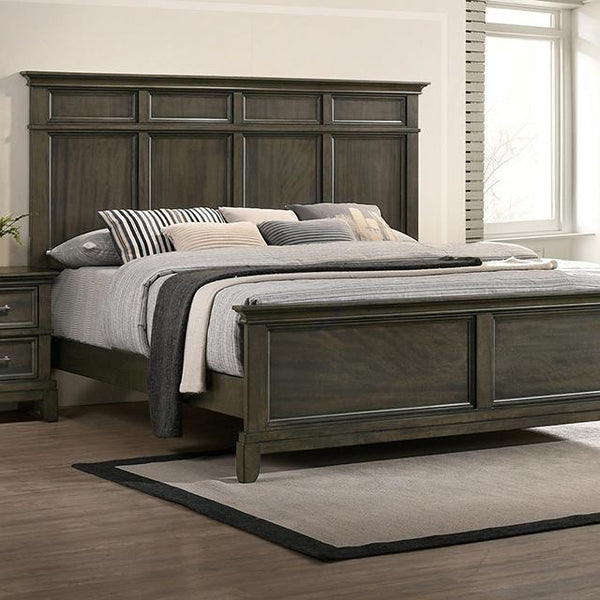 HOUSTON Cal.King, E.King & Queen Bed, Gray - Jay's Mattress Plus (NY)