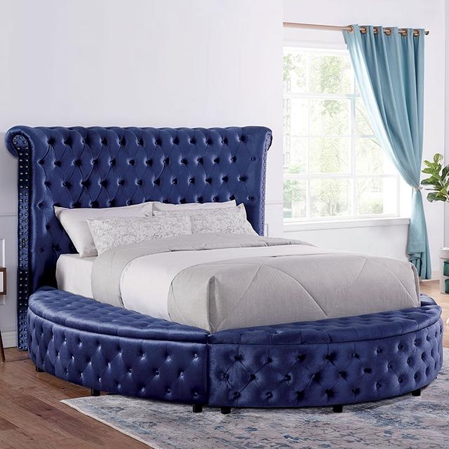 SANSOM E.King & Queen Bed, Black, Blue, & Grey - Jay's Mattress Plus (NY)