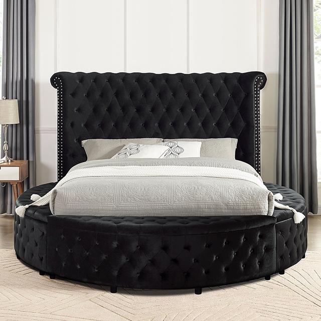 SANSOM E.King & Queen Bed, Black, Blue, & Grey - Jay's Mattress Plus (NY)