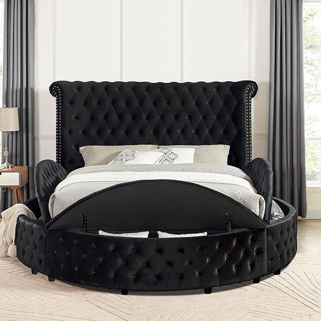 SANSOM E.King & Queen Bed, Black, Blue, & Grey - Jay's Mattress Plus (NY)