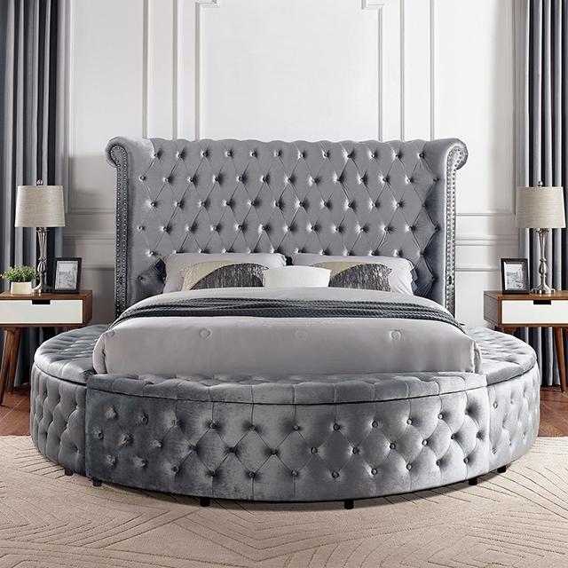 SANSOM E.King & Queen Bed, Black, Blue, & Grey - Jay's Mattress Plus (NY)
