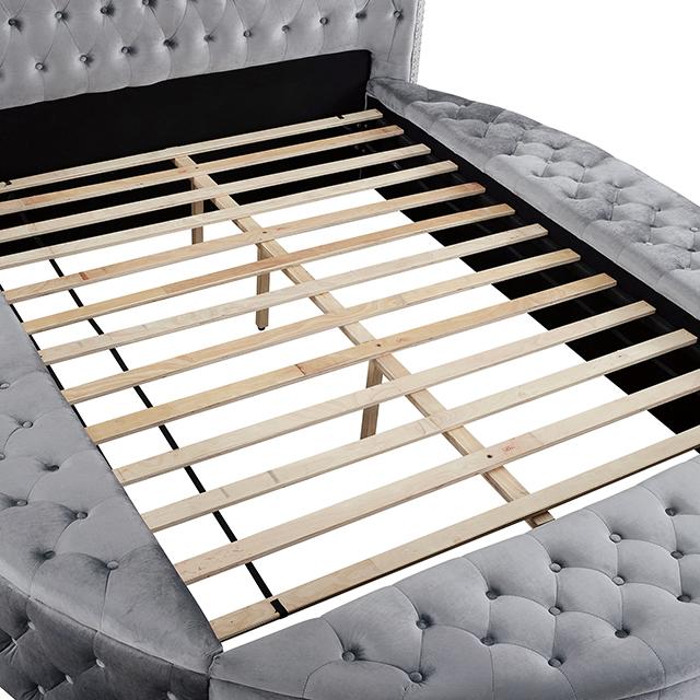 SANSOM E.King & Queen Bed, Black, Blue, & Grey - Jay's Mattress Plus (NY)