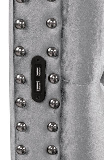 SANSOM E.King & Queen Bed, Black, Blue, & Grey - Jay's Mattress Plus (NY)
