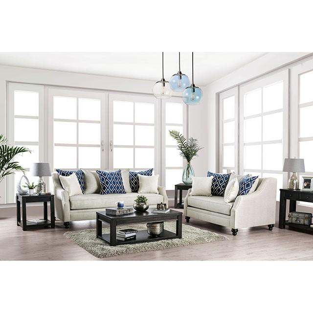 Nefyn Ivory Love Seat - Jay's Mattress Plus (NY)