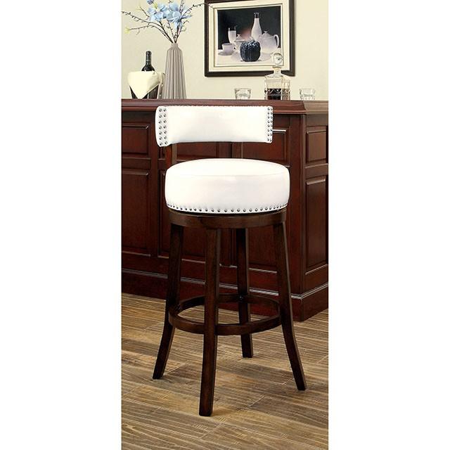 SHIRLEY Dark Oak/White 24" Bar Stool - Jay's Mattress Plus (NY)