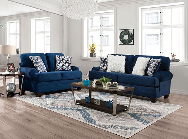 WALDSTONE Sofa, Navy - Jay's Mattress Plus (NY)