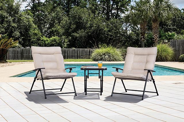Bastia 3 Pc. Conversation Set Teal & Beige - Jay's Mattress Plus (NY)