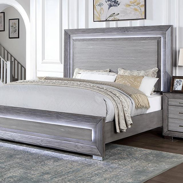RAIDEN Cal.King, E.King, & Queen Bed, Gray - Jay's Mattress Plus (NY)