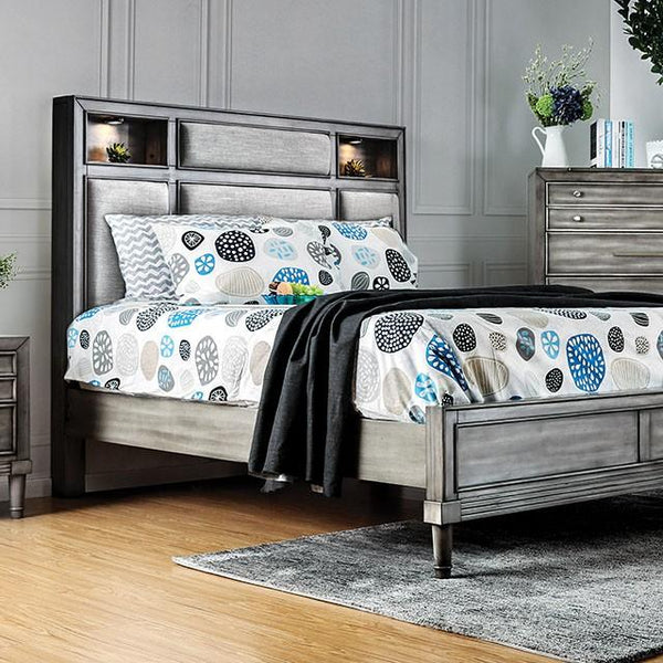 DAPHNE Gray Cal.King, E.King & Queen Bed - Jay's Mattress Plus (NY)