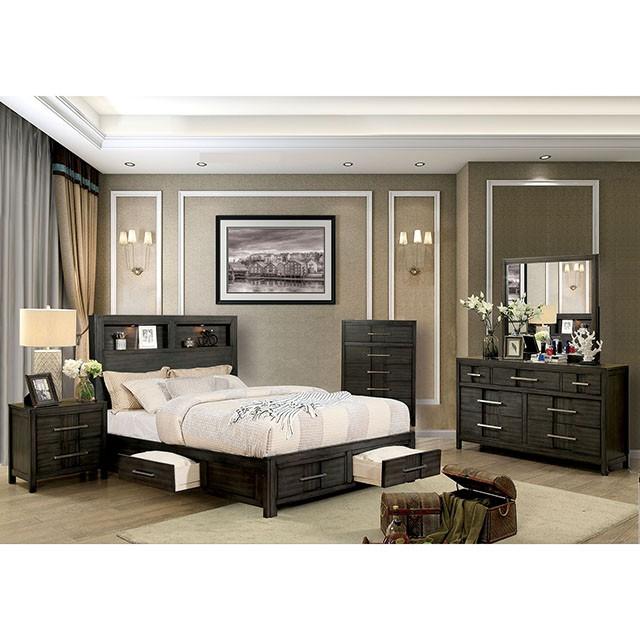 KARLA Cal.King, E.King & Queen Bed, Gray & White - Jay's Mattress Plus (NY)