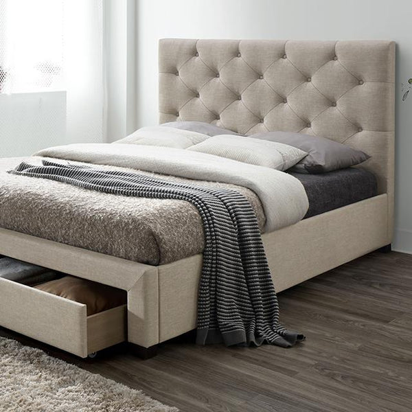 SYBELLA Cal.King, E.King, Queen, Full, & Twin Bed, Beige - Jay's Mattress Plus (NY)