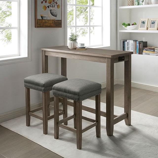Caerleon 3 & 4 Piece Counter Ht. Set Gray & Blue - Jay's Mattress Plus (NY)