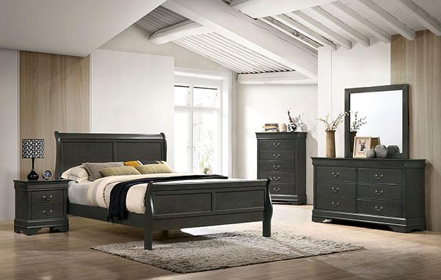 Louis Philippe Night Stand Gray - Jay's Mattress Plus (NY)