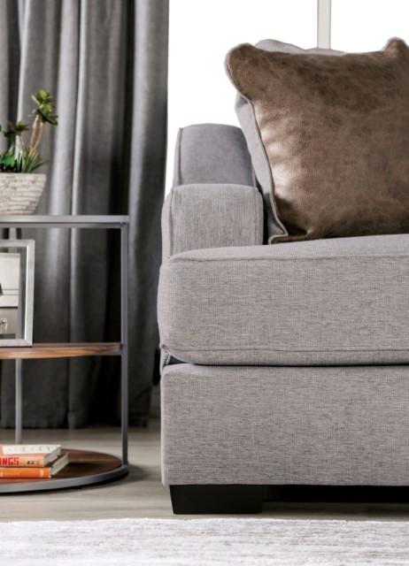 SKYLINE Loveseat, Light Gray/Brown - Jay's Mattress Plus (NY)