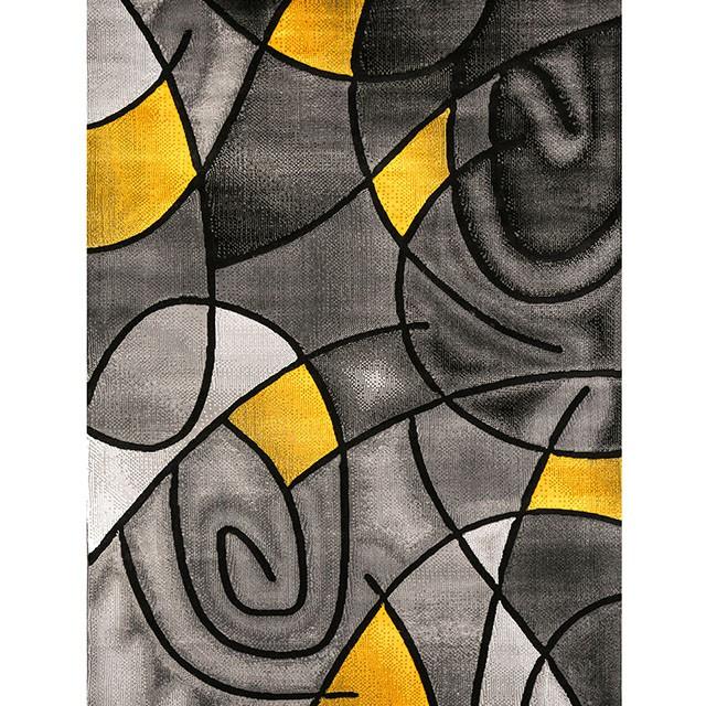 Sivas Charcoal Yellow 8' X 10' Area Rug - Jay's Mattress Plus (NY)