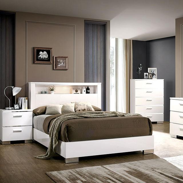 Carlie Bed White & Black - Jay's Mattress Plus (NY)