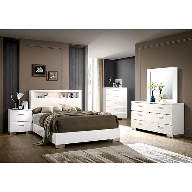 Carlie Bed White & Black - Jay's Mattress Plus (NY)