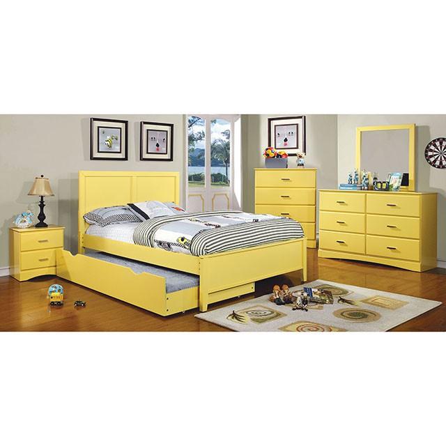 PRIAM Full & Twin Bed, White/Gray, Pink, Chrome, & Yellow - Jay's Mattress Plus (NY)
