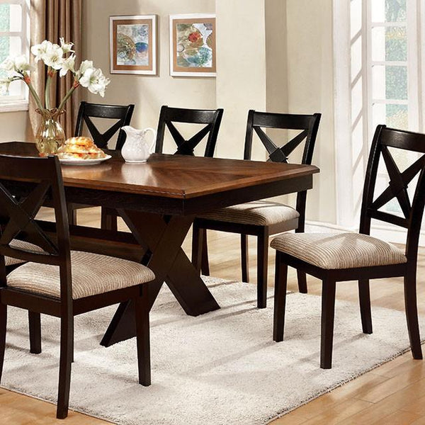 Liberta Dark Oak/Black Dining Table - Jay's Mattress Plus (NY)