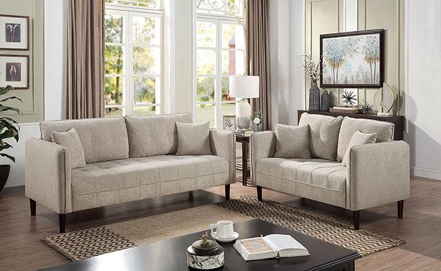 LYNDA Sofa w/ Pillows, Light Gray - Jay's Mattress Plus (NY)