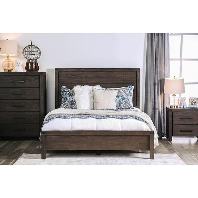 Rexburg Wire-Brushed Rustic Brown E.King & Full Bed - Jay's Mattress Plus (NY)