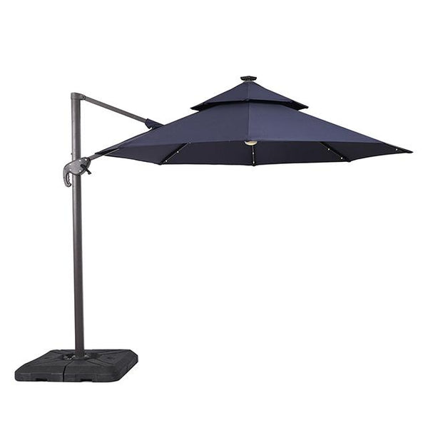 Nuti 10 Ft Round Umbrella w/ LED Light + 37" Large Base - Jay's Mattress Plus (NY)
