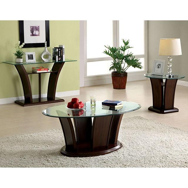 MANHATTAN IV Dark Cherry Sofa Table, Brown Cherry - Jay's Mattress Plus (NY)