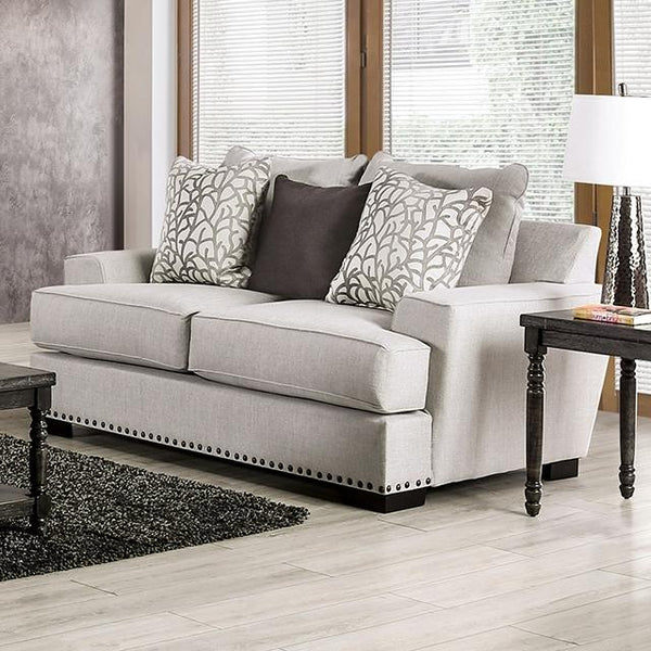 PICOTEE Loveseat, Light Gray/Black - Jay's Mattress Plus (NY)