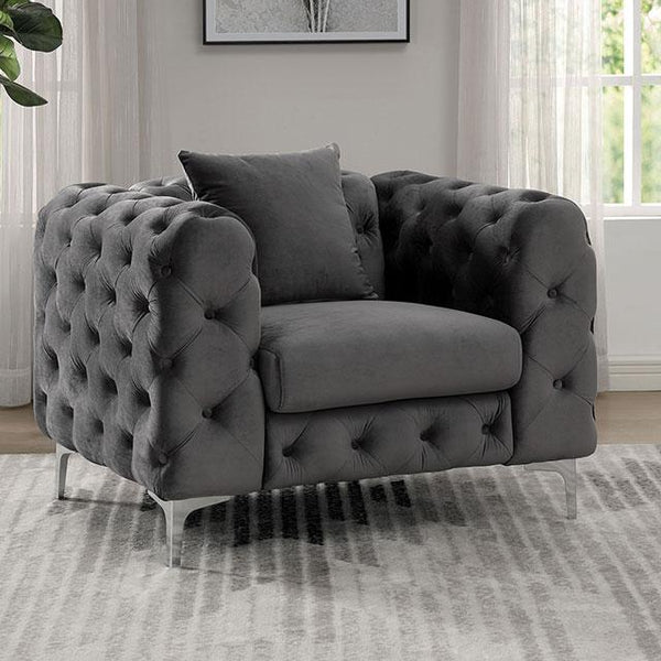 SAPPHIRA Chair, Dark Gray - Jay's Mattress Plus (NY)