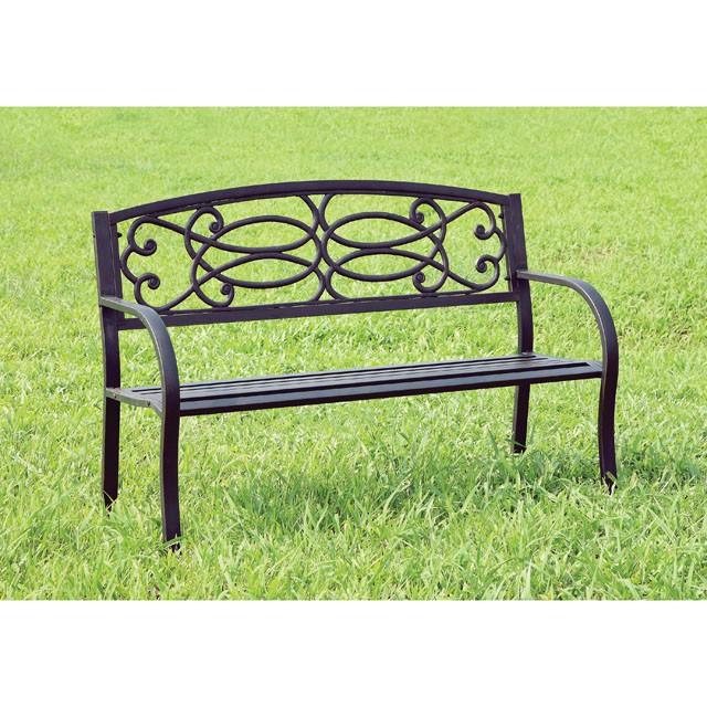 POTTER Black Patio Steel Bench - Jay's Mattress Plus (NY)
