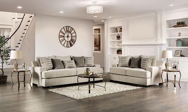 HOLBORN Loveseat, Beige - Jay's Mattress Plus (NY)