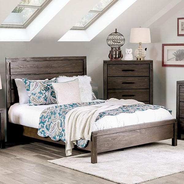 Rexburg Wire-Brushed Rustic Brown E.King & Full Bed - Jay's Mattress Plus (NY)
