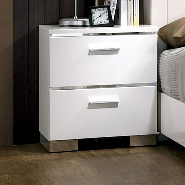Malte White Night Stand - Jay's Mattress Plus (NY)