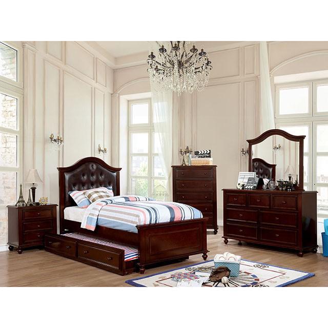 OLIVIA Night Stand, Dark Walnut - Jay's Mattress Plus (NY)