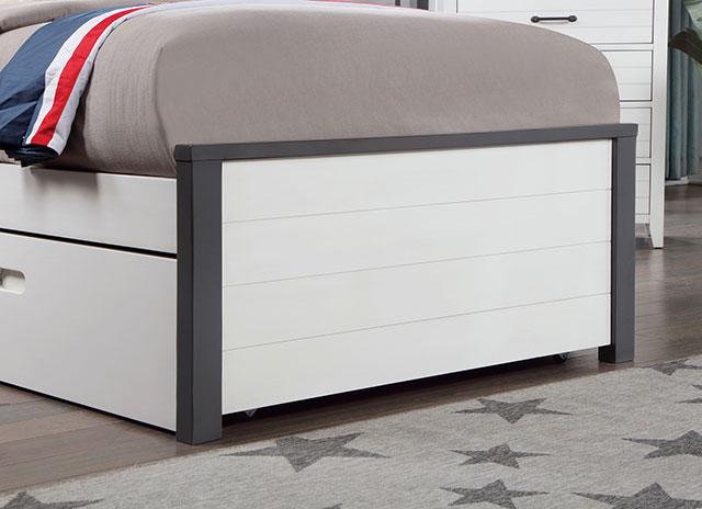 PRIAM Full & Twin Bed, White/Gray, Pink, Chrome, & Yellow - Jay's Mattress Plus (NY)