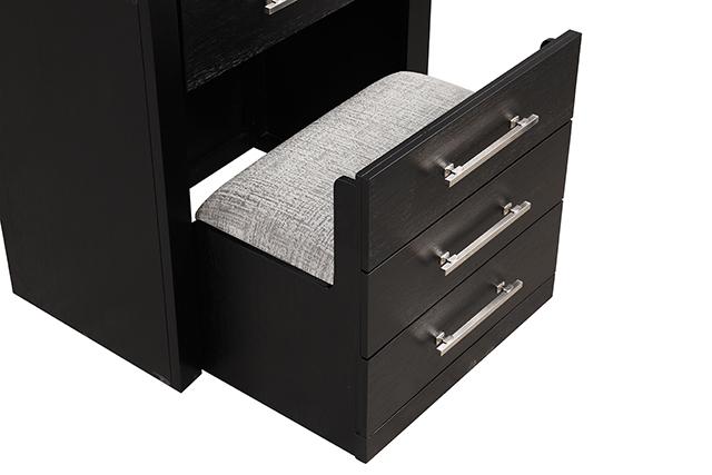Ashbourne Bedside Vanity Set with Stool Contemporary - Jay's Mattress Plus (NY)