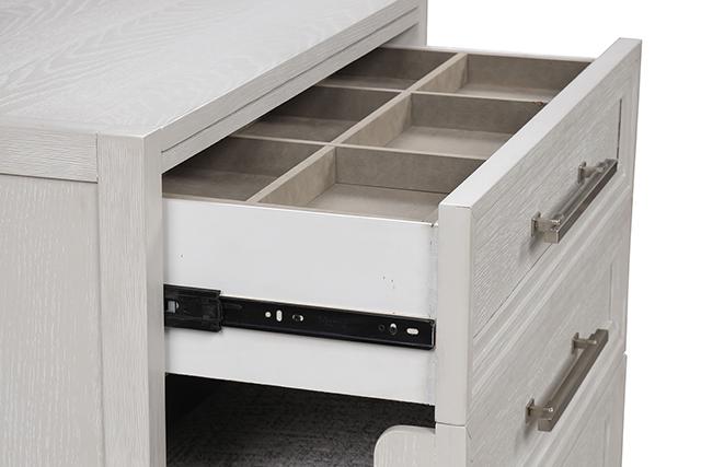 Ashbourne Bedside Vanity Set with Stool Contemporary - Jay's Mattress Plus (NY)