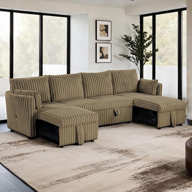 Denholme U-Sectional w/ Pull Out - Jay's Mattress Plus (NY)
