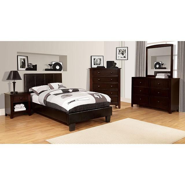 Winn Park Bed Espresso, Velvet, & White - Jay's Mattress Plus (NY)