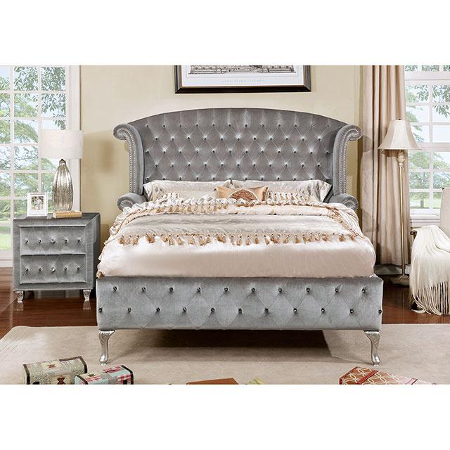 Alzir Gray Night Stand - Jay's Mattress Plus (NY)
