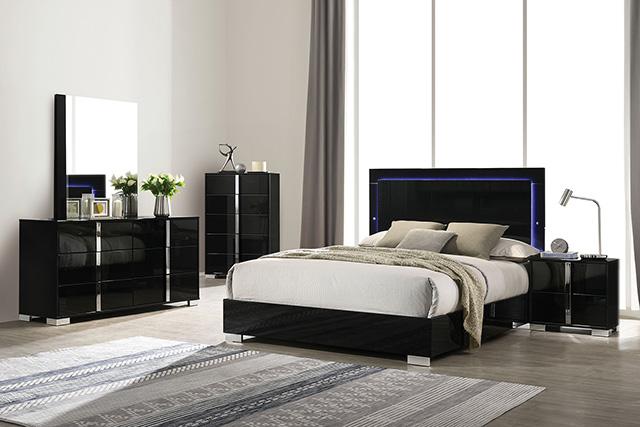Sinistra Bed Beige, Black, White - Jay's Mattress Plus (NY)
