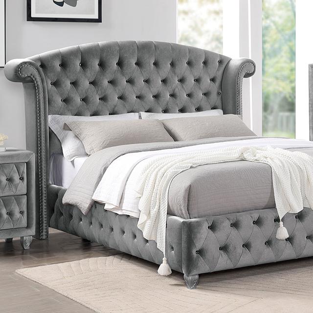 Zohar Queen & Twin Bed Black, Grey, & Pink - Jay's Mattress Plus (NY)
